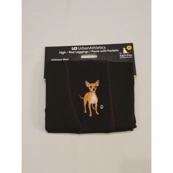 Urban Athletics Ladies Medium Chihuahua High Rise Leggings with Pockets E&S Pets - Picture 1 of 5